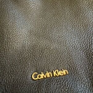 Calvin Klein Black Textured Leather Accessory